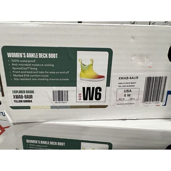 XTRATUF Women's Ankle Deck Boot Yellow Aurora New In Box Size 6 - Picture 8 of 8